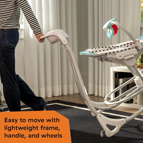 Image of Baby Einstein Explorers Kick to It 4-in-1 Musical Baby Swing & Rocker, with Removable Piano Toy, Ages 0 Months and Up