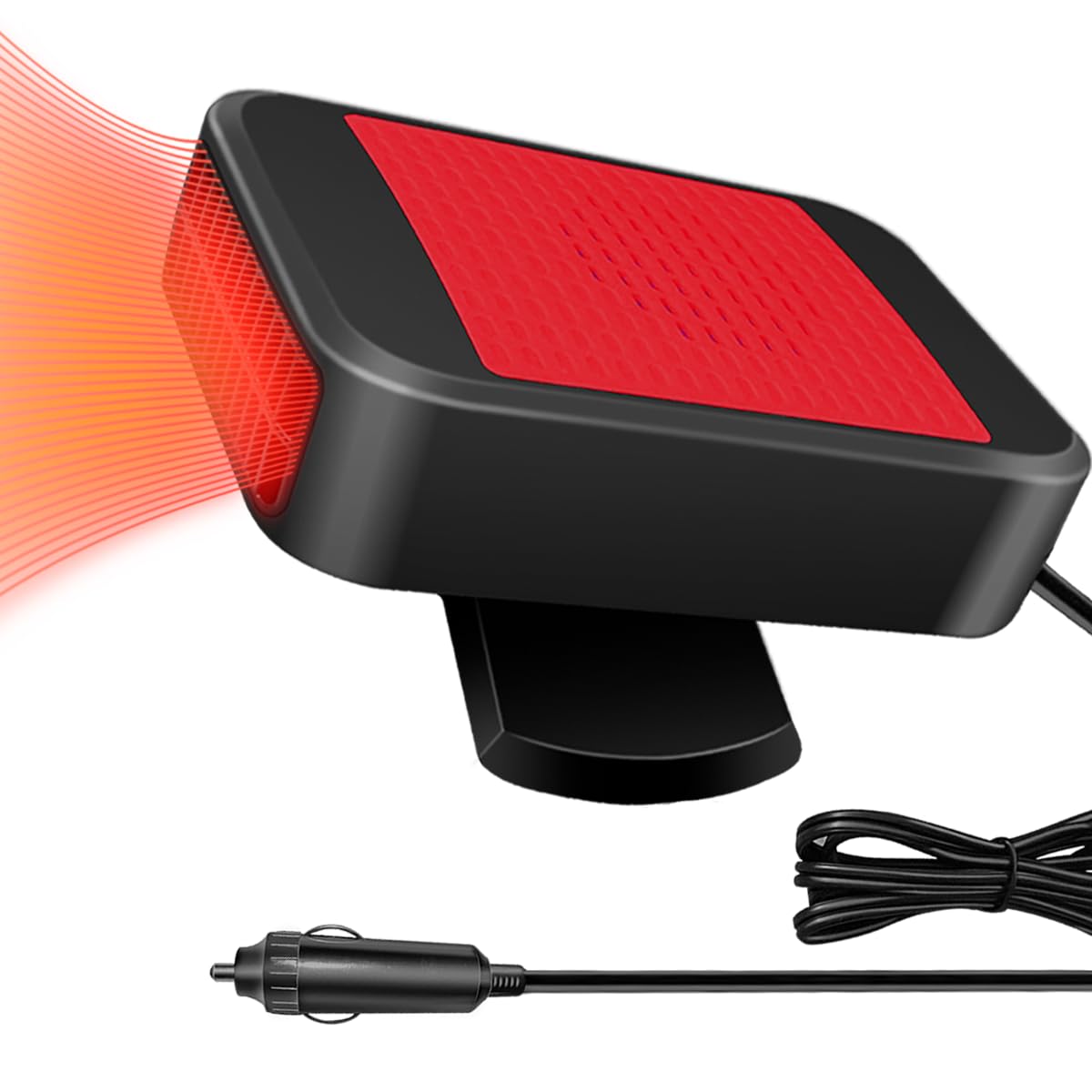 Car Heater That Plugs Into Cigarette Lighter, 12 Volt Windshield Defroster Defogger, Fast Heating, 360° Rotatable, 200W