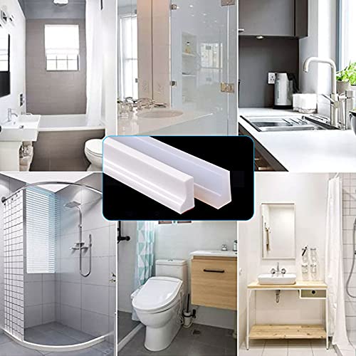 Abimy Tira de vedação de porta de tela de silicone para quarto molhado, para banheiro, sem moldura,