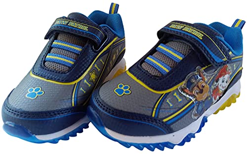 Nickelodeon Boy's Paw Patrol Chase and Marshall Light Up Sneakers (Navy/Yellow, Numeric_9)