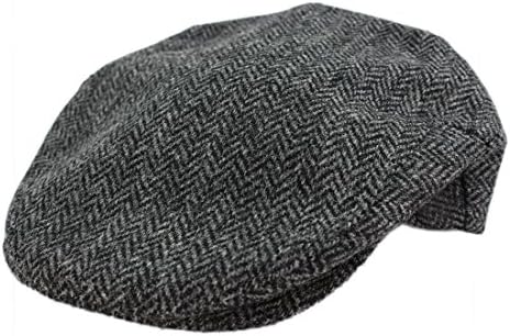Flat Cap for Men Made in Ireland Irish Hat Flat Cap 100% Irish Wool Gray L