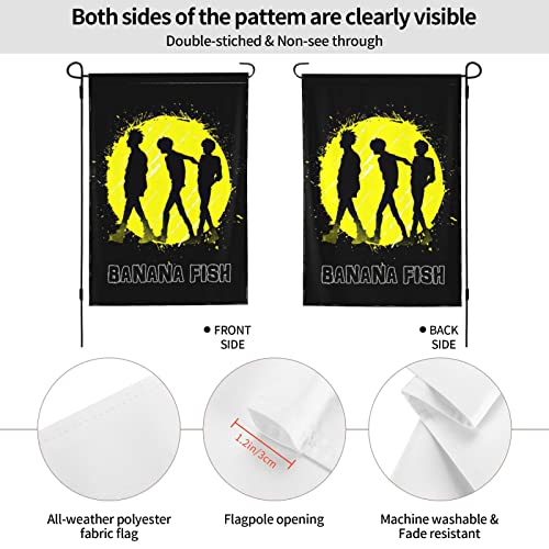 Anime Banana Fish Garden Flag Welcome Summer Vertical Double Sided Yard Flag Outdoor Decor Holiday Garden Flags For Outside Patio Porch Lawn 28"X40" #TOP6