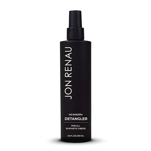 Jon Renau Desenredante suave HD, spray desenredante sin enjuague para pelucas sintéticas y extensiones de cabello, spray desenredante reductor del