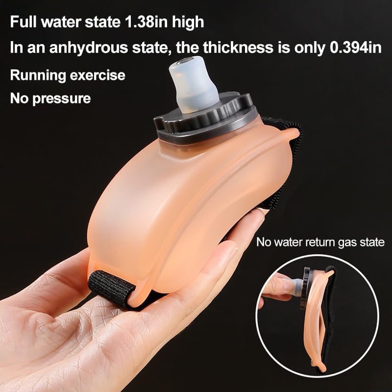 Sports Wrist Water Bottle with Adjustable Hand Strap - 7oz/200ml BPA-Free Soft Silicone Armband Bottle for Running, Cycling, Climbing & Outdoor Activities (Black)​​ image 7 of 9 B0FBWSHBQG