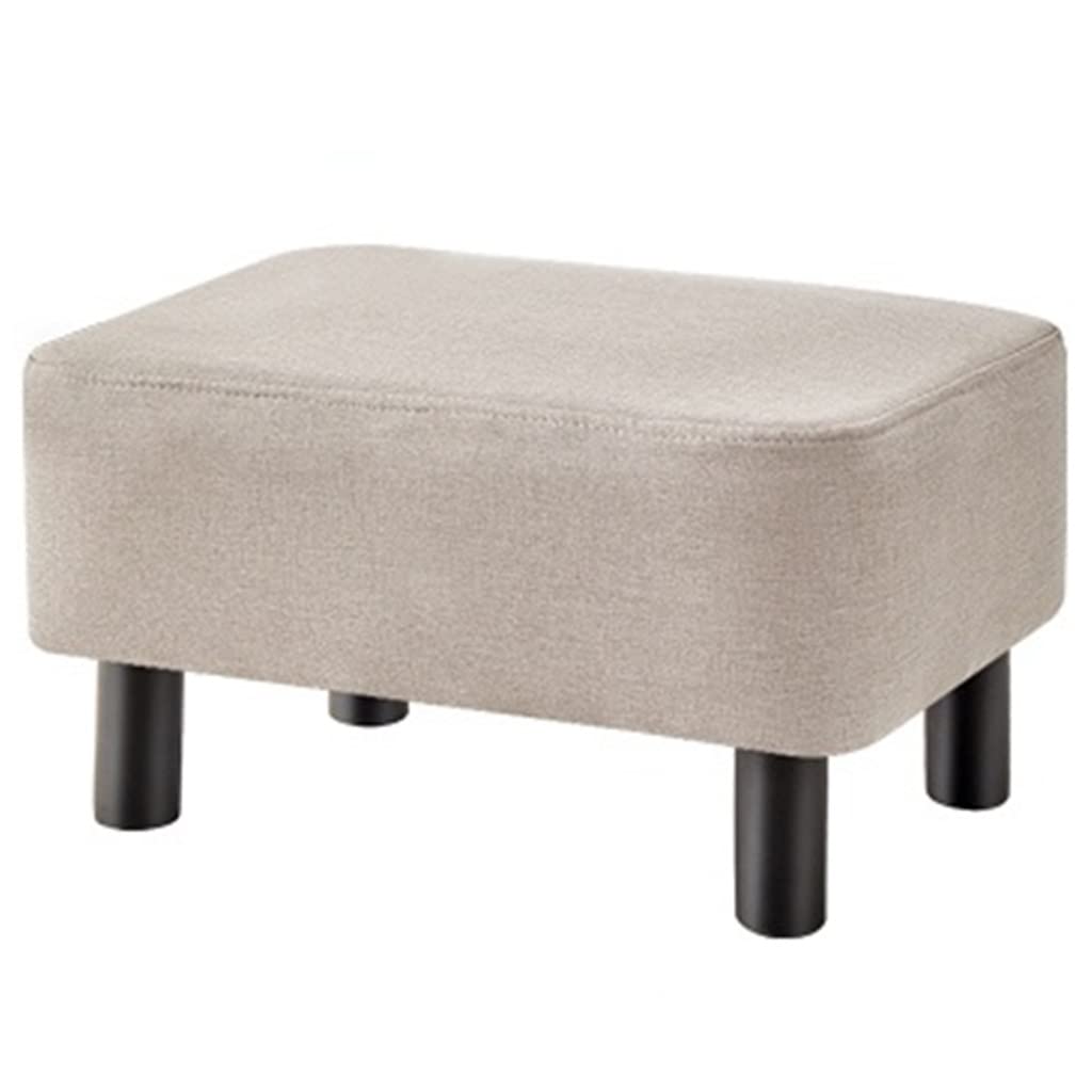 Mini pouf en bois massif lavable, tabouret bas rembourré de salon