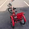 LSQXSS Dual Seats Children's tricycles,Toddler Tricycle for 3-9 Years Old,Mobility Pedal Bike with disc Brake,Outdoor Cruiser Bike Trike for Traveling and Shopping,Folding Tandem Tricycle #2