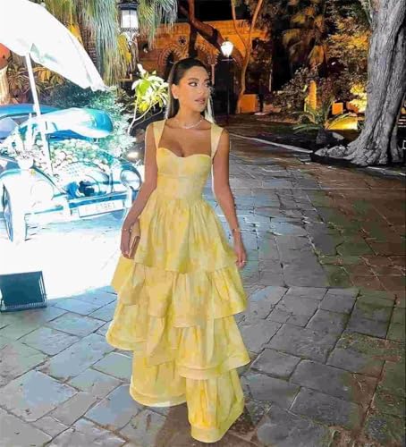 Jacquard Floral Tiered Prom Dresses Sweetheart Corset Ruffle Satin Formal Evening Gowns2