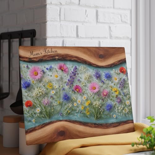 Tabla de cortar rectangular personalizada en vidrio 38x28 cm miniatura 3