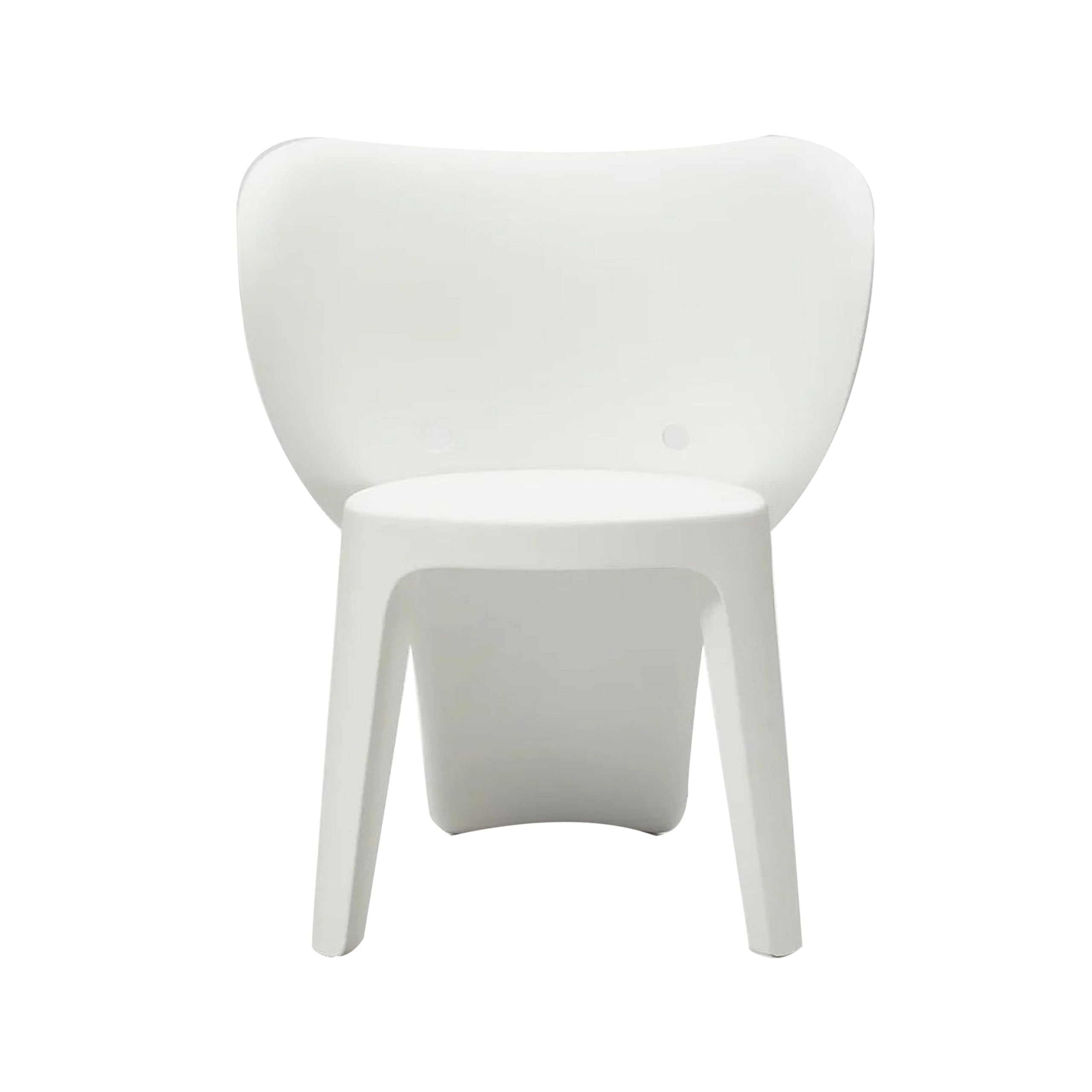 Benjara Fyna 16 Inch Kids Chair with Curved Back, Elephant Trunk Design, White