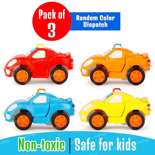 Image of Zest 4 Toyz Unbreakable Automobile Car (Pack of 3) Friction Powered Cars Push and Go Car Toy for Boys & Girls (Random Color)