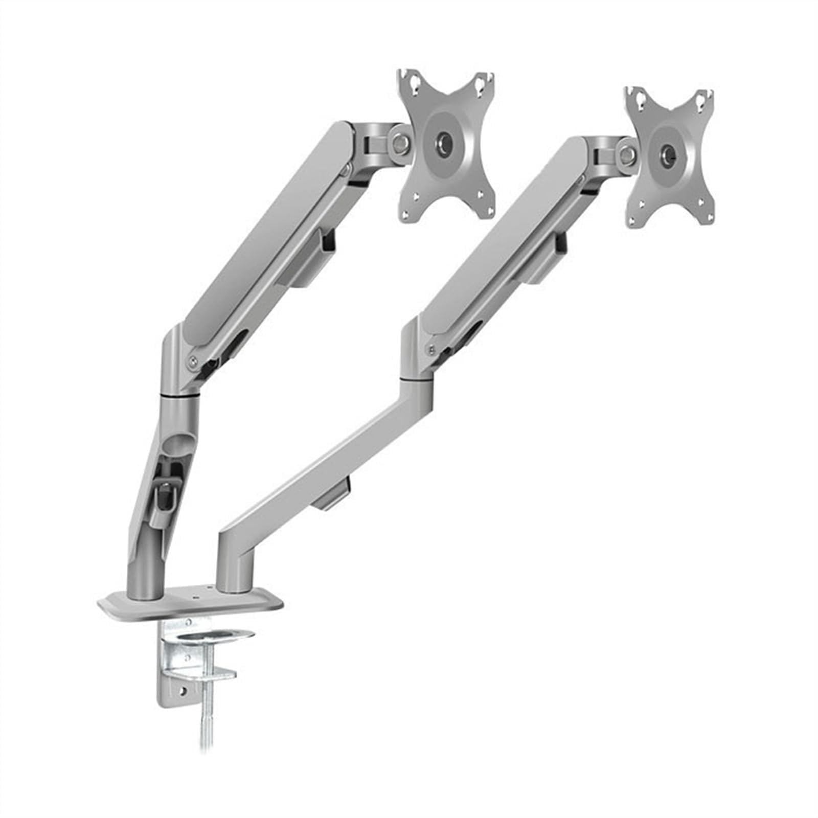SaryEdge Monitor Desk Mount Dual Monitor Mount for Most 17-30" Screens, Each Arm Holds Max 19.8lbs, Dual Monitor Desk Mount Arm with Height-Adjustable/Tilt/Swi,Gris
