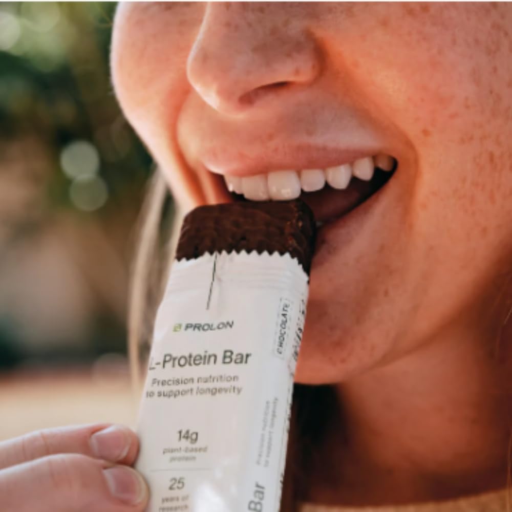 ProLon – L-Protein Bar – 12 Barrette Proteiche da 45g – 14g di Proteine Vegetali – Vegan – Senza Soia - Made in Italy – Gusto Cioccolato
