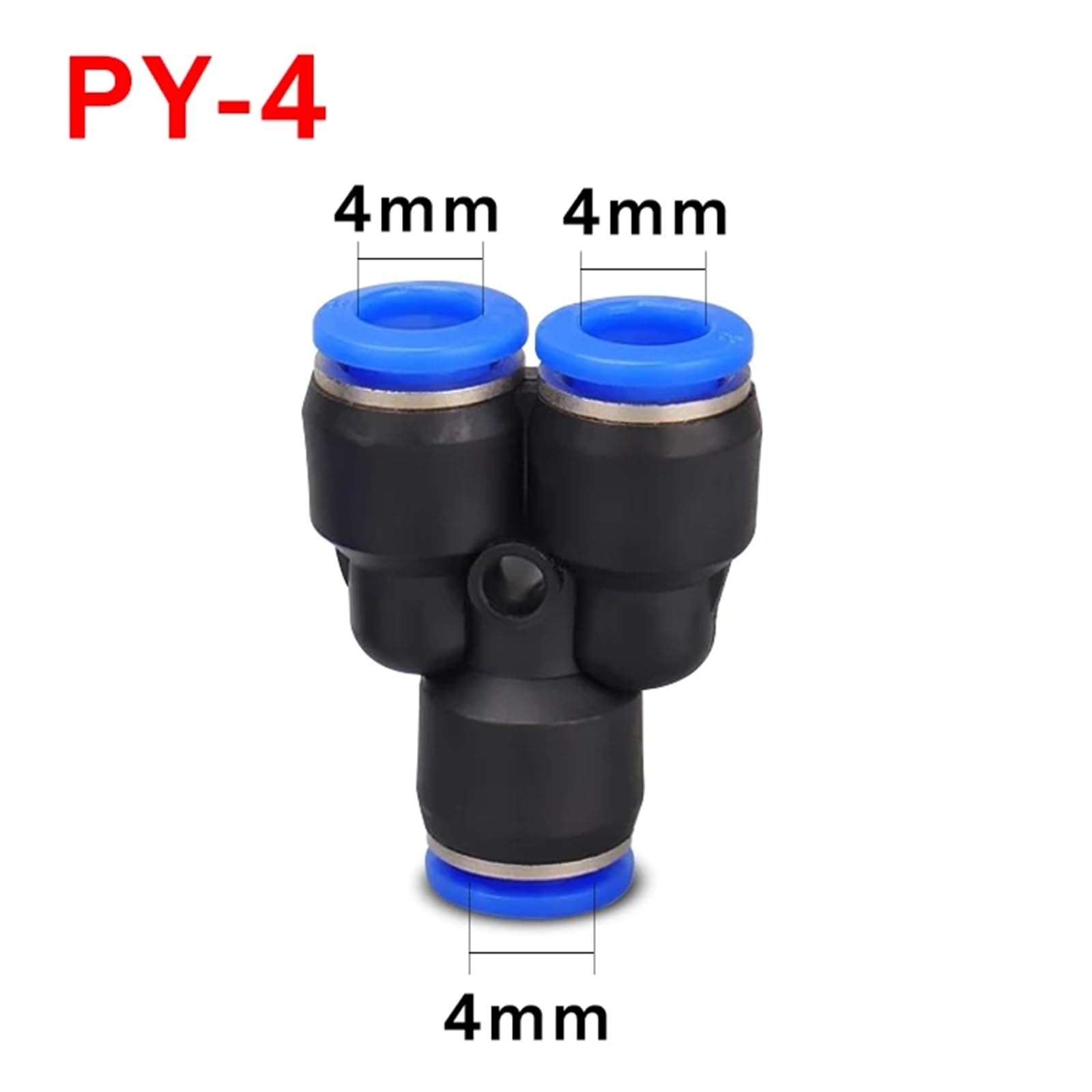 Pneumatikanschluss 50/100/500PCS Rohrverschraubungen Kunststoff Pneumatik-Luftanschluss Fitting Quick Push Connect 4 6mm 8mm 10mm 12mm(PY-4,50 PCS)