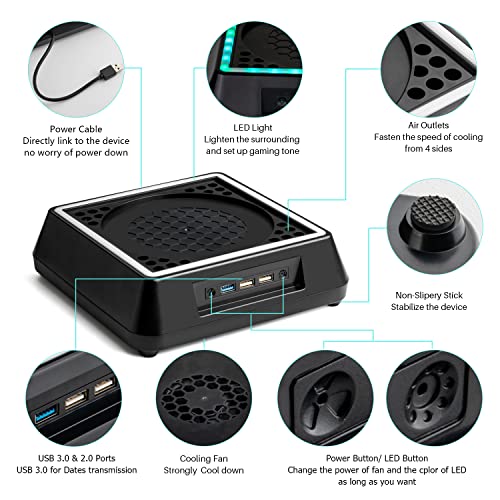 Mviioe Cooling Fan For Xbox Series X Mviioe Xbox Series X Cooling Stand With Led Indicator thumb #5