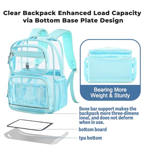 Image of Cusangel Large Clear backpack for girls Lady,16in 6Age+ TPU Plastic Bookbag