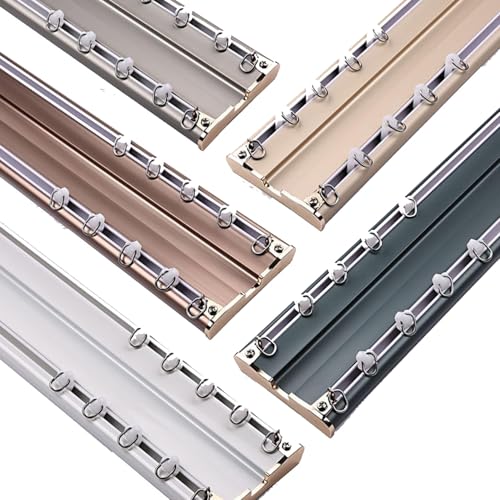 Riel doble de techo en aluminio robusto con rieles deslizantes premium para salón 2