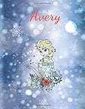 Avery: Disney Frozen Anna and Elsa - Personalized Writing Journal / Notebook for Girls and Women - Watercolor Floral Monogram Initials Names Wide ... Color Name Cover Design) (Cassiopeia Book)