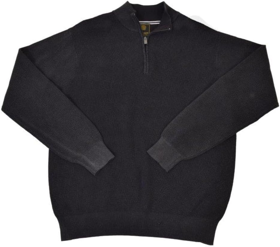 FX Fusion Men's Baby Thermal Sandwashed 1/4 Zip Sweater