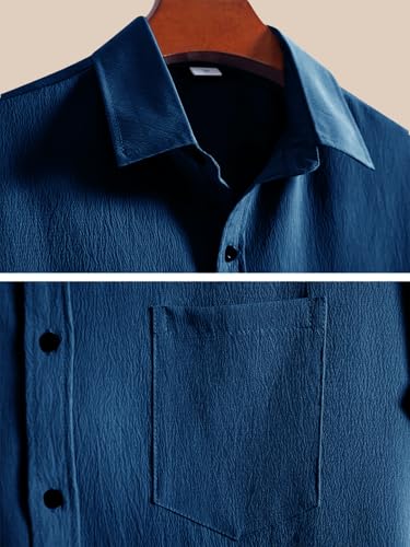 Image of Tee Projekt Solid Shirt for Men's ||Pop corn Shirt|| Solid Shirt for Men's|| Casual Shirt for Men||Half Sleeve Spread Collar Shirt for Men