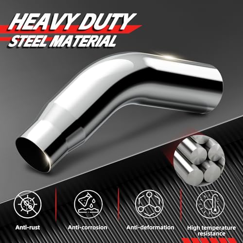 LCGP 5" Elbow Exhaust Tip with a Clamp, Chrome Electroplated Exhaust Pipe 5" Inlet 6" Outlet 23" Length Turndown Diesel Exhaust Tip by LCGP - Used condition - Image 6