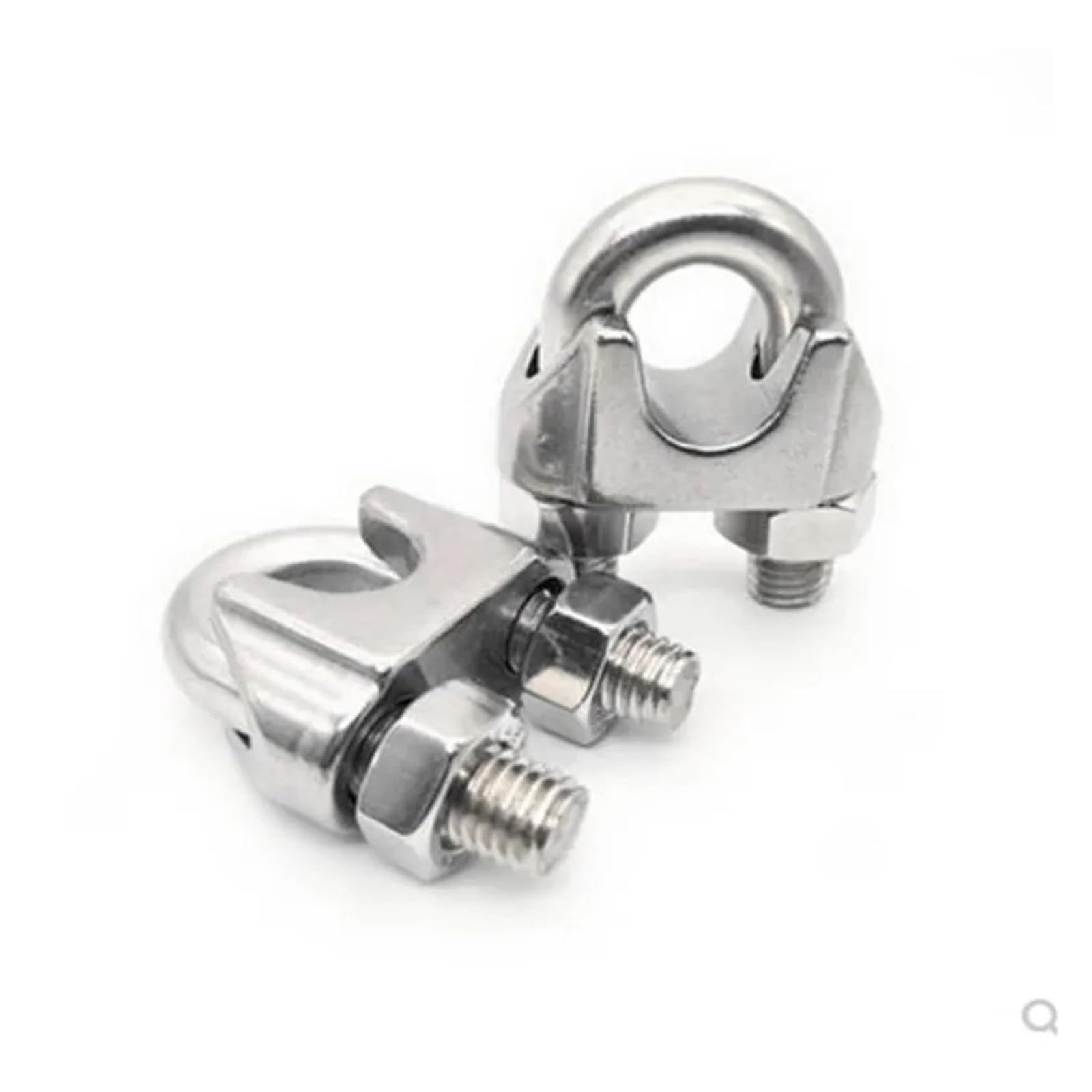 MIUYTRN 1-5PCS M2/3/4/5/6/8/10/12mm 304 Stal nierdzewna typu U Zacisk do liny stalowej Śruby kablowe Zaciski osprzętu do olinowania cuicui(2pcs M8)
