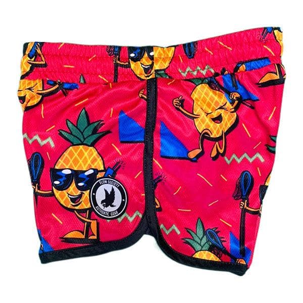 Flow Society Pineapple Lax Girls Athletic Shorts2