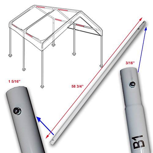 Cross Brace Pole 58 3/4" for 10' X 20' Caravan Canopy Domain Carport Garage Parts B1