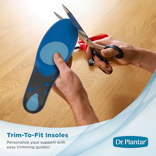 Dr. Plantar Insoles for Men, Arch Support, Memory Foam, Sizes 8-12, Trim to Fit - image 6