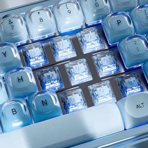 Image of ZhouWang Dreamlike Blue Switch,3 Pin Replacement Pre-Lubricated Dustproof Clicky Keyboards Switch,Suitable clickers for 3D Prints and MX Mechanical Keyboard(36Pcs)