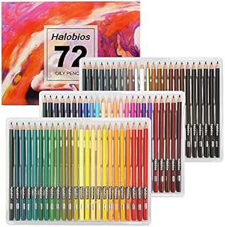 Halobios Colouring Pencils, 72 Coloured Professional Drawing Pencils for Beginners Adults Children, Watercolour Pencils Ideal for Sketching, Doodling, Painting, Writing, Colouring, Drawing
