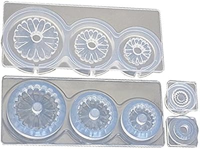 Kameshima Shoten C-670 Soft Mold Silicone Flower 3D Gerbera with Flower Core Mold, Silicone Hobby Tool