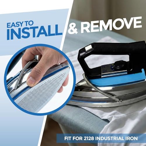Image of Durable Iron Shoe Protector | Heat-Proof Ironing Accessory Steam Textile IronsTeflon Steam Iron Cover Perfect Fit for | Seamless Press Cover (SILVER METAL, LEMM-0.4MM)