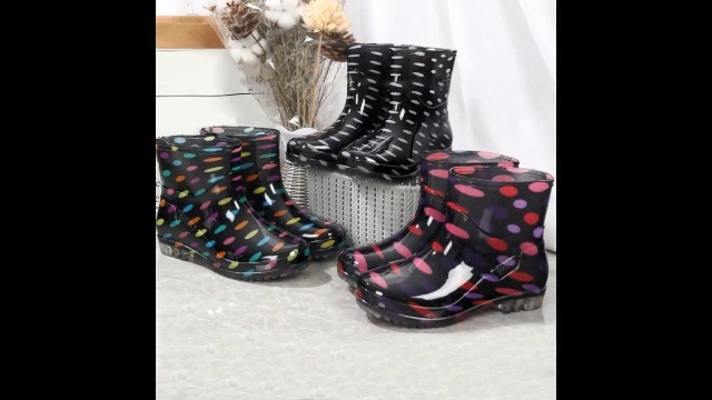 Botte De Pluie Femme - Femme Bottes Caoutchouc Femme Bottine Pluie Pvc Chaussure Anti-pluie Bottes Mollet Large (Brown, Adulte, 37, Numérique, Système Taille Chaussures EU, Moyen