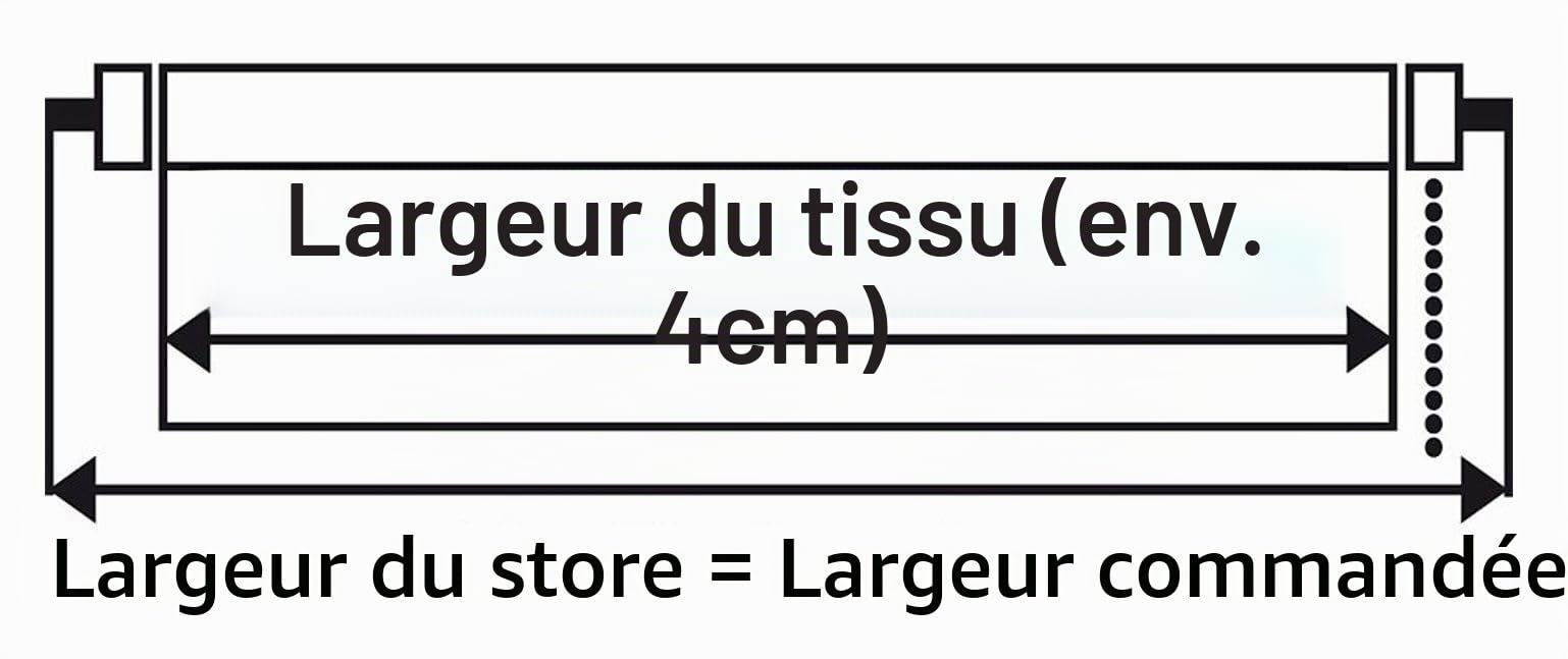 K-Home® Store Enrouleur Double Klemmfix Madrid sans perçage Motif Ancre l 70 x H 200 cm