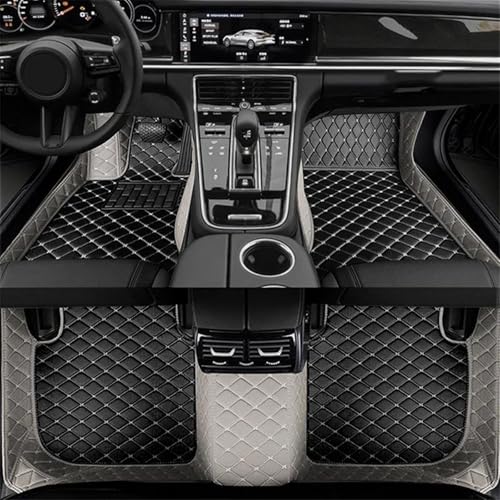 Tapis de sol voiture BMW E46 accessoires intérieurs auto cuir noir gris
