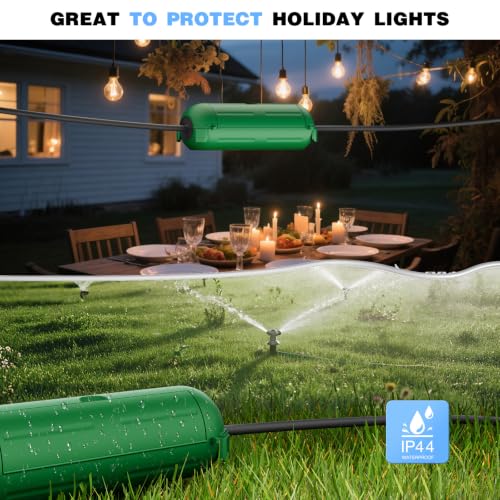 Image of [3 Pack] Flemoon Outdoor Extension Cord Safety Cover with Waterproof Seal