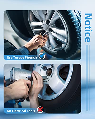 Eccpp Chrome Wheel Lug Nuts 24 Pieces 14X1.5 Hex Drive 7/8" 1.12" Tall Open End Lugs Nuts For Chevy For Gmc For Cadillac Factory Style Lugs 1988-2019 #TOP4