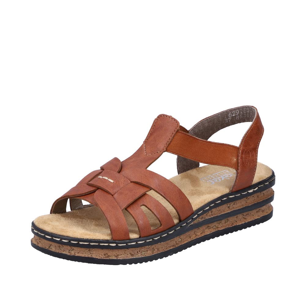 Rieker Women's 62918 Sandal, Brown, 6.5 UK