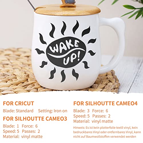 IModeur Lot de 2 rouleaux de film vinyle autocollant pour traceur Silhouette Cameo, 30,5 x 458 cm, noir/blanc mat – vue 5