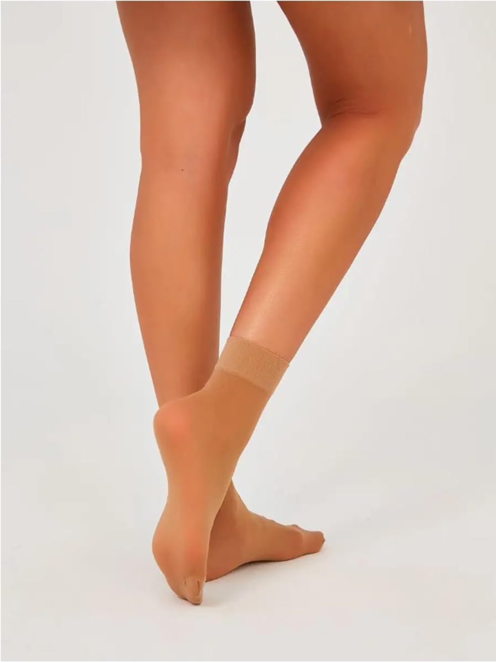 Pioni Women's 5 Pairs Nylon socks for women Ankle High Sheer Socks Tights Hosiery Crew Stocking - Image 4