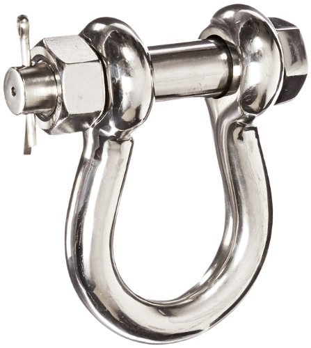 Indusco SH034IM10 Stainless Steel 316 Bolt and Nut Anchor Shackle, 6000 lbs Working Load Limit, 3/4" Size