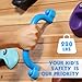 TOPNEW 4Pcs Kids Playground Safety Handles -Swing Set & Climbing Frame Hand Grips, Multi-Color Plastic Grab Bars for Outdoor Playhouse, Jungle Gym, Climbing Frame (Blue)