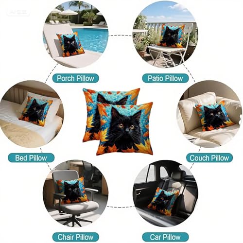 Housse coussin 80x80cm chat idéal pour décorer un canapé de salon ou balcon - 7