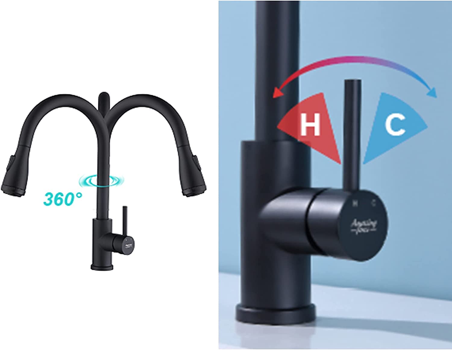 Buy Matte Black Kitchen Mixer TapAMAZING FORCE 4 Modes Kitchen Sink