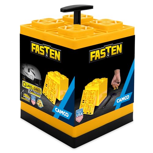 Camco Fasten RV Leveling Blocks - Features Interlocking...