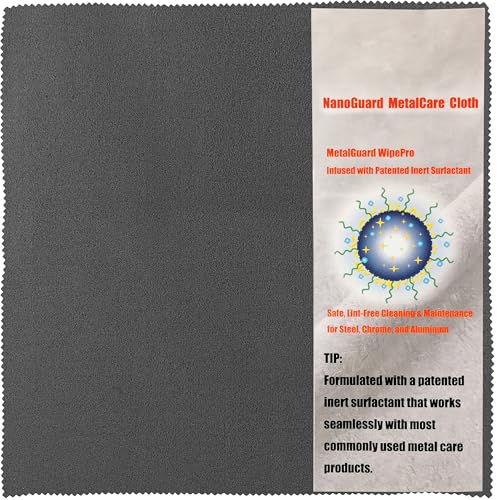 All Purpose Polishing Cloth 12"x12" 6 Pack Infused With Innovative Inert Surfactant, Silver Polish for Silverware, Jewelry, Coins, Silicone Cloth for Guns, Brasso Brass, Car Headlight Cleaner Polish