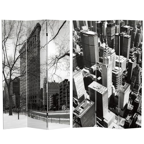 Red Lantern 6 ft. Tall New York Reflections Room Divider,