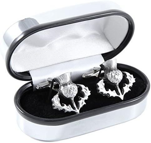 Scotish Pewtermill Chrome Scottish Thistle Cufflinks