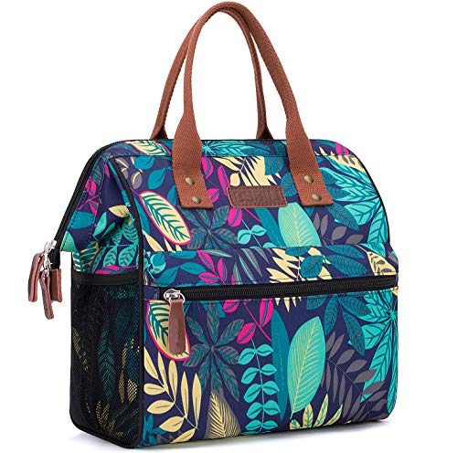 Insulated Lunch Bag, Wide-Open Lunch Box for Work/Picnic/Hiking/Beach/Fishing, Water-Resistant Leakproof Lunch Tote Bag