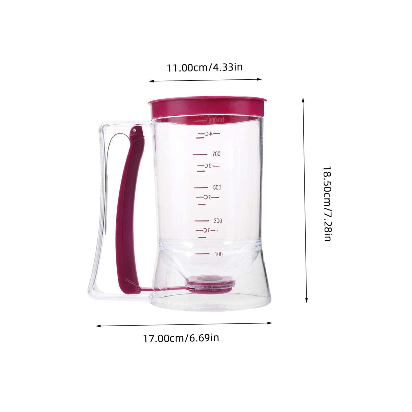 HAKIDZEL Pancake Batter Dispenser with Redesigned Pulley Handle for Cupcakes Waffles Muffins Crepes and Cakes Safe Leak Baking Tool for Easy Mixing and Measuring